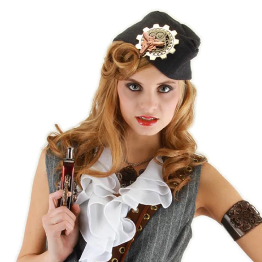 Steampunk Naval Officer Grey Hat - HAT ONLY (no pin) Steamworks Elope